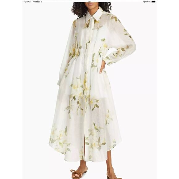 Zimmermann Harmony Floral Shirtdress. Sz 1 fit like US 6 - Picture 2 of 9